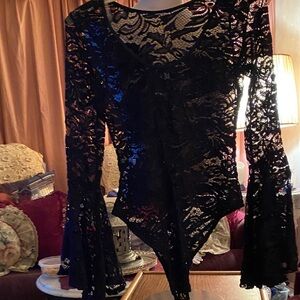 Black Lace Bodysuit small